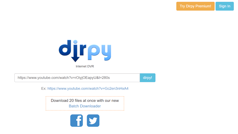 Dirpy YouTube ダウンロード